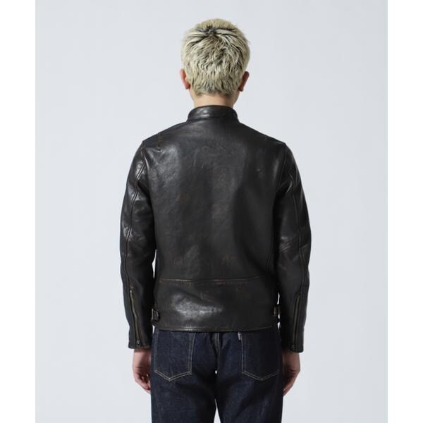 直営店限定》エイジド レザー シングル ライダース ／ AGED LEATHER