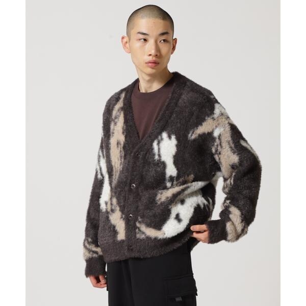 AVX NYLON SHAGGY CARDIGAN ／ ナイロン シャギー カーディガン 