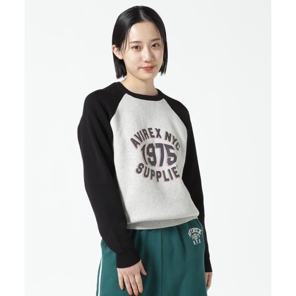 COLLEGE WAPPEN KINIT TOPS／ カレッジワッペンニットトップス