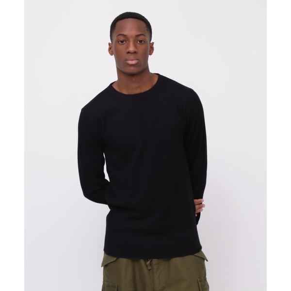 DAILY／デイリー》THERMAL L／S V-NECK T-SHIRT／サーマル 長袖 ブイネ