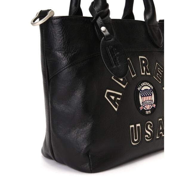 直営店限定》バーシティー レザー ミニ トートバッグ／VARSITY LEATHER 