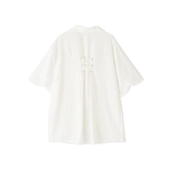 HALF SLEEVE LACEUP SHIRT／ ハーフスリーブ レースアップシャツ