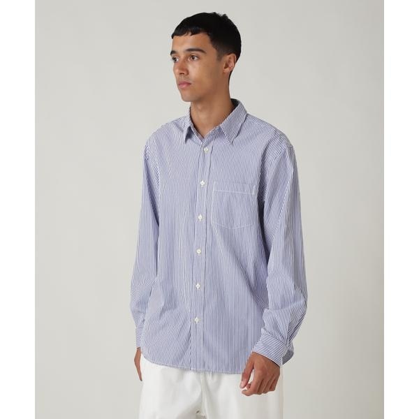 透かし柄レース 五分袖 バンドカラーシャツ | コムサイズム(COMME CA