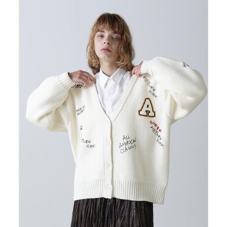SCRIBBLING KNIT CARDIGAN／ スクリブリング ニットカーディガン 