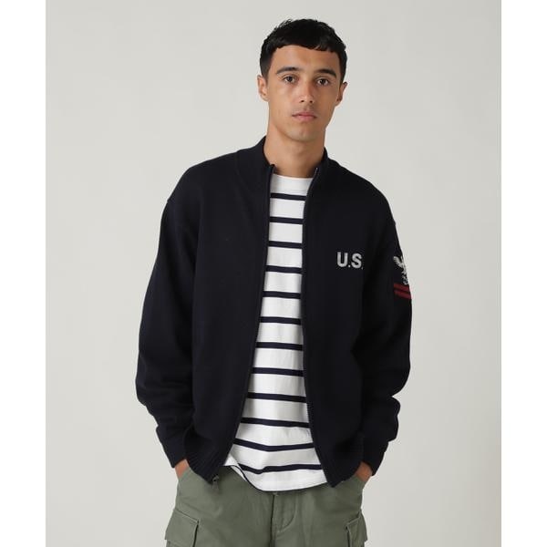 MERINO WOOL SKIPPER L/S SWEAT SHIRTS / ネイビー [ALV-0 | スタイ