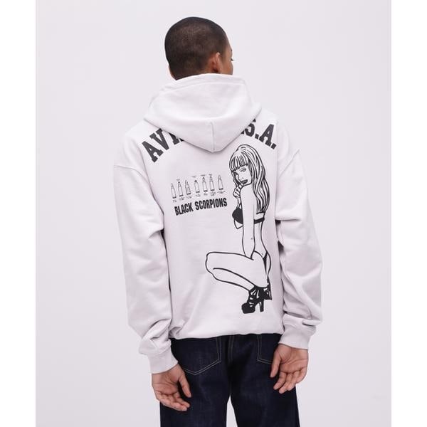 [�}���C]�sWEB&DEPOT����tBLACK SCORPIONS SWEAT PULL OVER PARKA/�A���B���b�N�X�iAVIREX�j ���C�g�O���[3