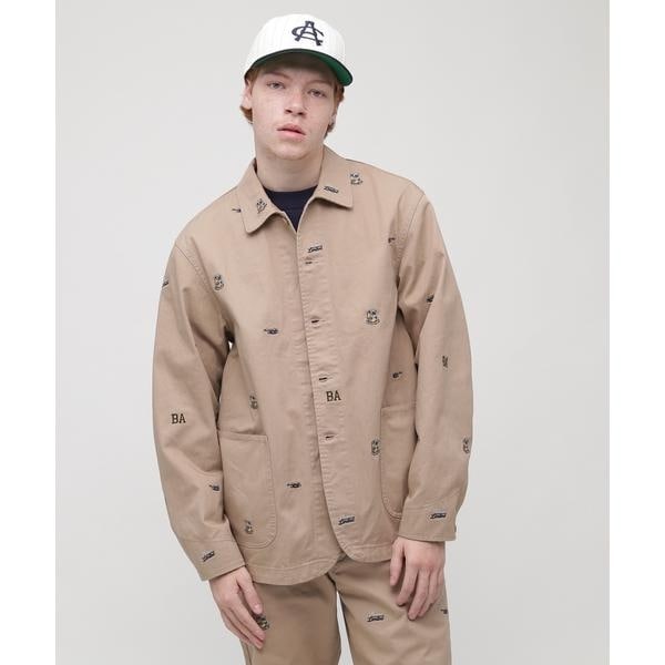 [}C]POINT EMBROIDERY COVERALL JACKET/ABbNXiAVIREXj J[L