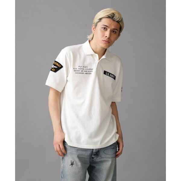 アヴィレックス（AVIREX）/ネイバル パッチド ポロシャツ／NAVAL PATCHED POLO SHIRT ネイバル パッチド ポロシャツ／NAVAL PATCHED POLO SHIRT