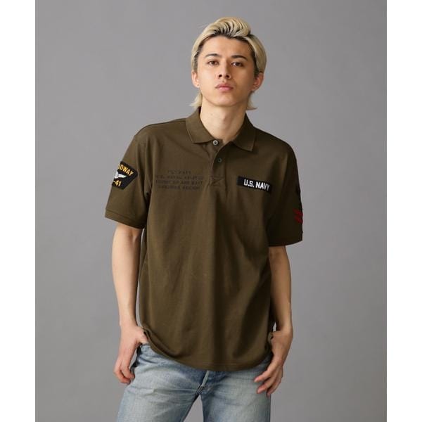 [}C]lCo pb`h |Vc^NAVAL PATCHED POLO SHIRT/ABbNXiAVIREXj I[u