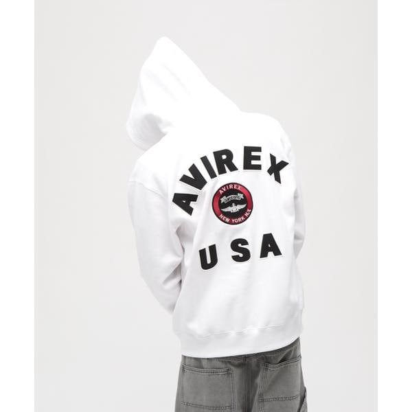 アヴィレックス（AVIREX）/VARSITY LOGO SWEAT ZIP UP PARKA ／バーシティ ロゴ スウェット ジッ VARSITY LOGO SWEAT ZIP UP PARKA ／バーシティ ロゴ スウェット ジッ
