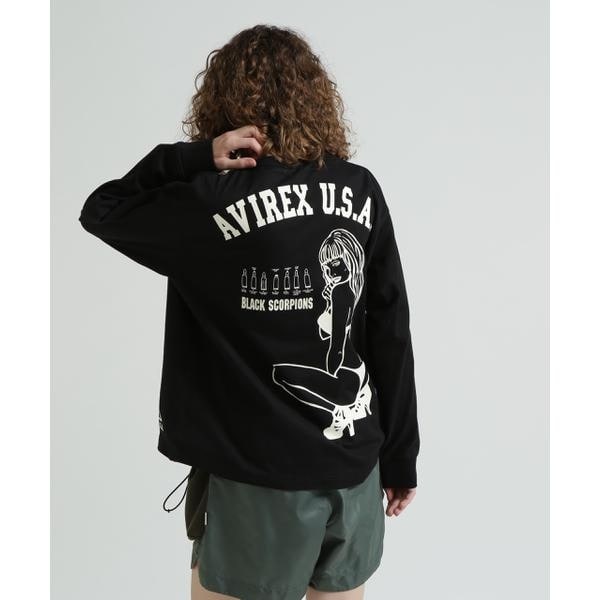 [�}���C]�sWEB&DEPOT����tBLACK SCORPIONS LONGSLEEVE T-SHIRT �^ /�A���B���b�N�X�iAVIREX�j �u���b�N