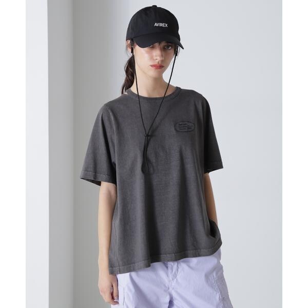tシャツ OPEN NECK BACK TACK FADEWASH T-SHIRT/オープンネック バックタック フェイドウォッシュTシャツ レディー AVIREX tシャツ OPEN NECK BACK TACK FADEWASH T-SHIRT/オープン
