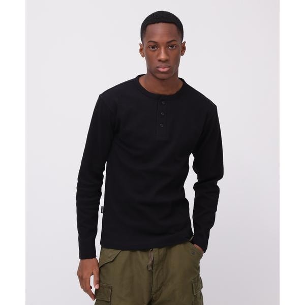 [}C]sDAILY^fC[tRIB L^S HENLEY NECK T-SHIRT^u  w[/ABbNXiAVIREXj ubN