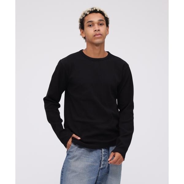 《DAILY／デイリー》MINI WAFFLE CREW-NECK L／S T-SHIRT／ミニワッ