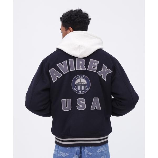 [}C]WOOL MOSSA VARSITY JACKET ^ E[bT o[VeB WPbg/ABbNXiAVIREXj lCr[