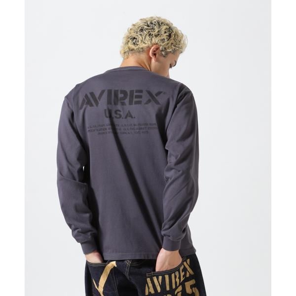 MIL. STENCIL OFFICIAL LOGO T-SHIRT ／ ステンシル オフィシャルロ MIL. STENCIL OFFICIAL LOGO T-SHIRT | AVIREX（アヴィレックス
