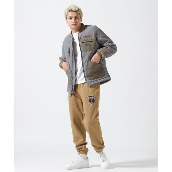 [}C]QUILTED ARMY JACKET FLYNIG SHARKS ^ LeBO A[~[WP/ABbNXiAVIREXj I[u