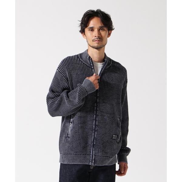 【AVIREX】FADE WASH COMMAND ZIP UP KNIT 直営店限定》FADE WASH COMMAND ZIP UP KNIT ／ フェイドウォッシュ コ