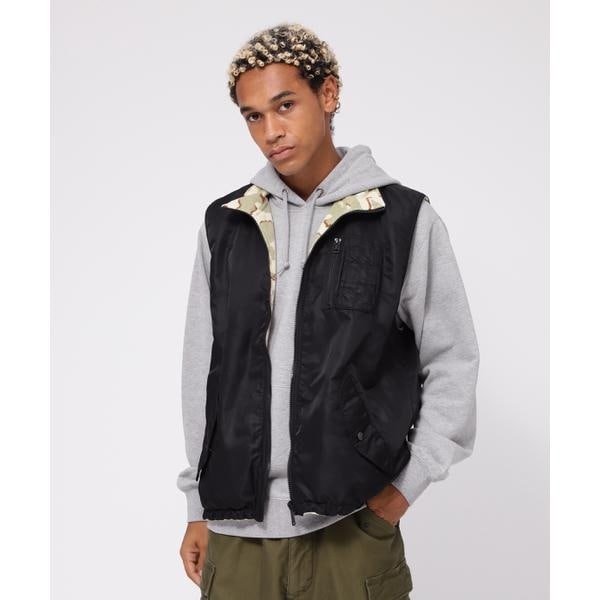 [�}���C]�s���c�X����tREVERSIBLE FLEECE CAMO VEST �^ ���o�[�V�u�� �t���[�X/�A���B���b�N�X�iAVIREX�j �u���b�N