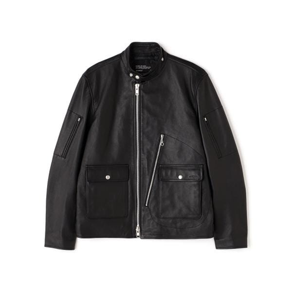 LEATHER MILITARY RIDERS JACKET／レザー ミリタリー ライダース