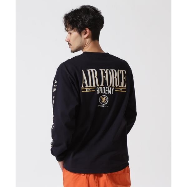 2XL AVIREX U.S.ARMY ミニワッフル素材 ロンT グレー AVIREX アビレックス 長袖 ミニワッフル クルーネック T