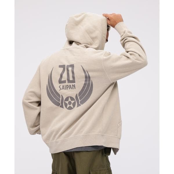 [�}���C]�sWEB����tFADE WASH ZIP UP PARKA �hSAIPAN�h �^ �t�F�C�h�E�H�b�V��/�A���B���b�N�X�iAVIREX�j ���C�g�O���[3
