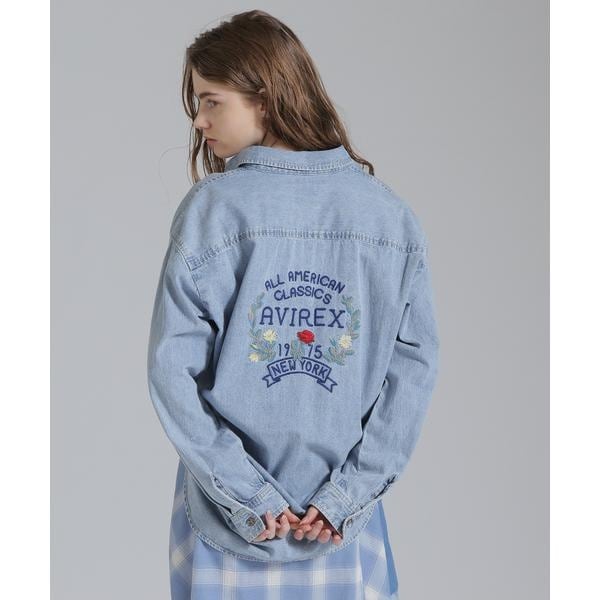 [�}���C]HAND LIKE EMBROIDERY SHIRTS�^�n���h���C�N�h�J�V���c/�A���B���b�N�X�iAVIREX�j �E�H�b�V�����[�Y�h9