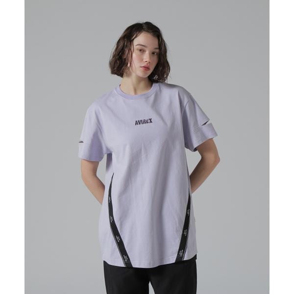 CUFFS OPEN LOGO TAPE EMBROIDERED ONEPIECE／カフスオープンロ