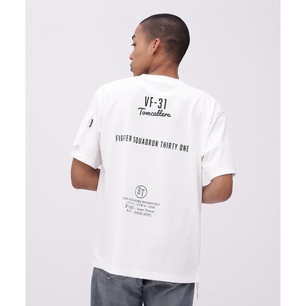 [}C]MIL. POCKET T-SHIRT ^ ~^[|Pbg TVc ^ AVIREX ^ /ABbNXiAVIREXj zCg