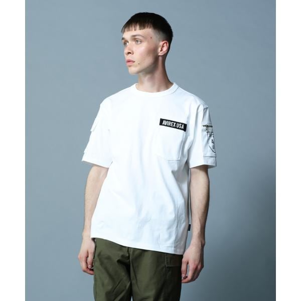 カットソー TJM REG TJ PREP CREST CREW Brace Brushed Cotton Crew Neck T-Shirt Optic White