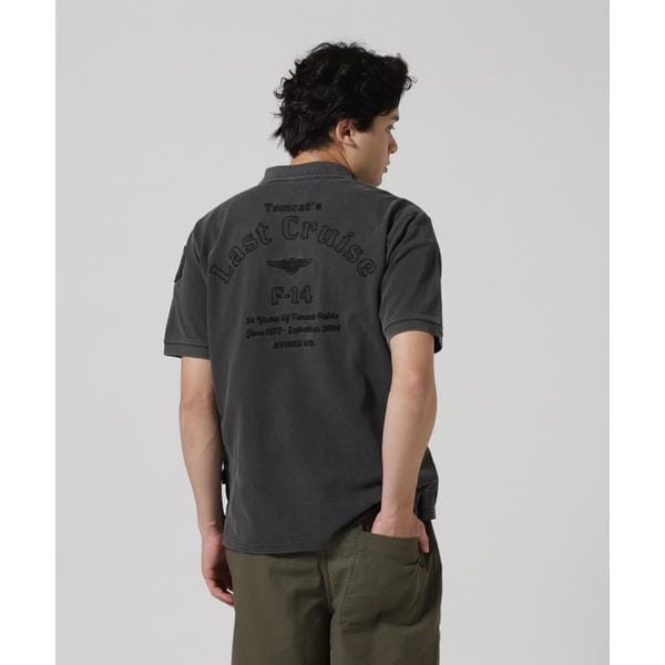 [�}���C]FADE WASH LAST CRUISE EMB POLO SHIRT �^ �t�F�C�h�E�H�b�V ���X/�A���B���b�N�X�iAVIREX�j �`���R�[��