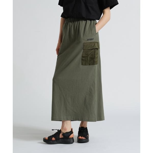 WEB&DEPOT限定》JERSEY CARGO SKIRT／ジャージ カーゴスカート
