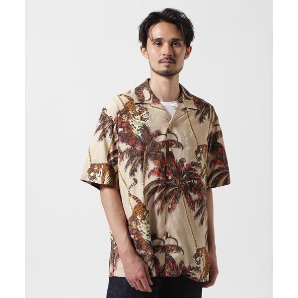 AVIREX アロハシャツ タイガー＆パームツリー 全3色 ALOHA SHIRT 
