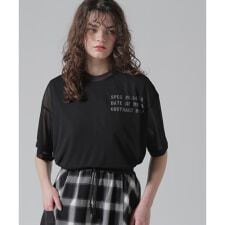 《直営店限定》SHEER LAYERED PRINT T-SHIRT／シアーレイヤード プリントTシ