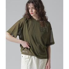 《WOMAN／直営店限定》SHEER LAYERED PRINT T-SHIRT／シアーレイヤード
