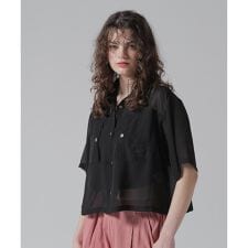 《WOMAN／直営店限定》EMBROIDERY SHEER SHIRT／刺繍シアーシャツ