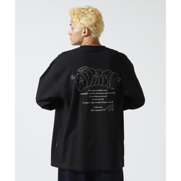 [}C]scXtGRAFFITI EMBROIDERY L^S T-SHIRT/ABbNXiAVIREXj ubN