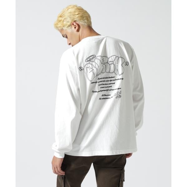 [}C]scXtGRAFFITI EMBROIDERY L^S T-SHIRT/ABbNXiAVIREXj zCg