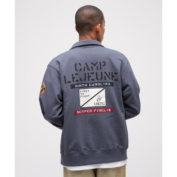 [}C]scXtCAMP LEJEUNE PATCHED STAND ZIP SWEAT/ABbNXiAVIREXj u[O[5