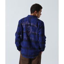 BLEACH WASHED NEP CHECK SHIRT ”YELLOW STONE”