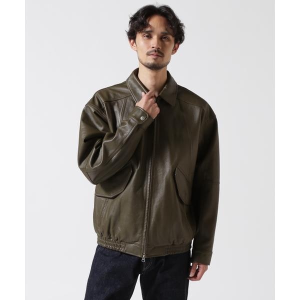 WEB＆DEPOT限定》TRACK LEATHER JACKET ／ トラック レザー