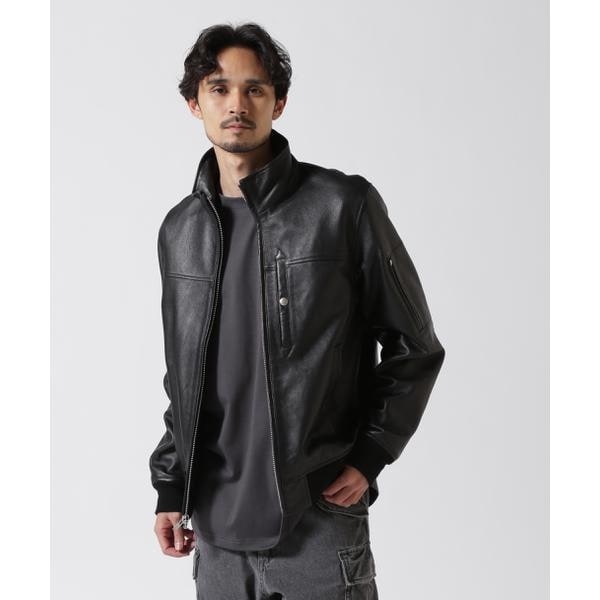LEATHER JACKET BOWERY/レザージャケット バワリー MA-1 LEATHER JACKET BOWERY／レザージャケット バワリー MA-1