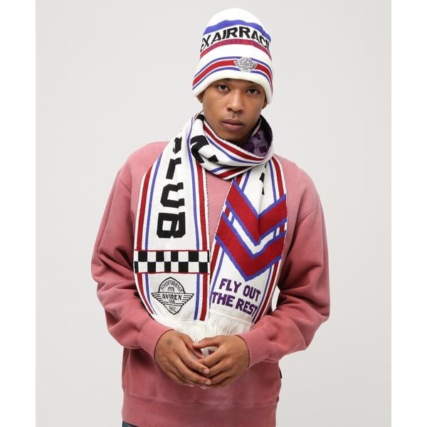 [}C]AVIREX AIR RACING CLUB LINE SOCCER MUFFLER/ABbNXiAVIREXj ItzCg3