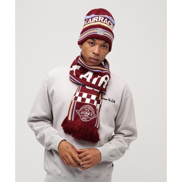 [}C]AVIREX AIR RACING CLUB LINE SOCCER MUFFLER/ABbNXiAVIREXj o[KfB5