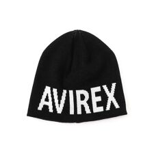《直営店限定》AVIREX LOGO BEANIE／ロゴ ビーニー／ニットキャップ
