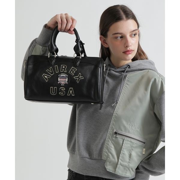 VARSITY LEATHER MINI DUFFLE BAG／バーシティーミニダッフルバッグ
