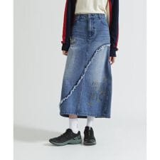 WAPPEN DENIM LONG SKIRT