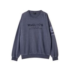 FADED MIL.POCKET CREWNECK SWEAT