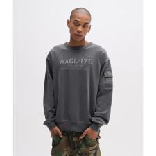 FADED MIL.POCKET CREWNECK SWEAT