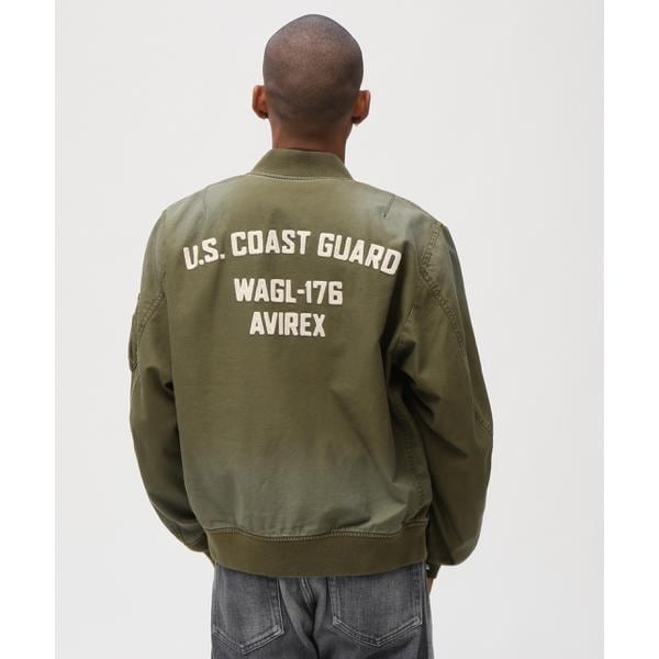 アイボリー スカジャン U.S. Coast Guard COTTON LIGHT MA-1 ”U.S.COAST GUARD” | アヴィレックス(AVIREX